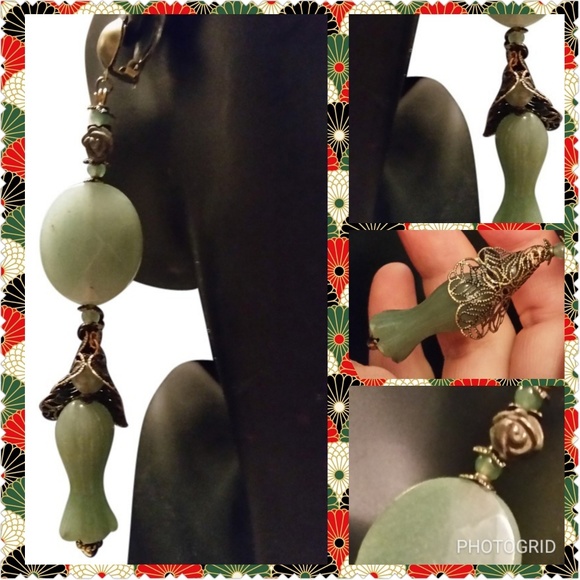 CARVFlowerJadePyriteRoseAventurineFiligree